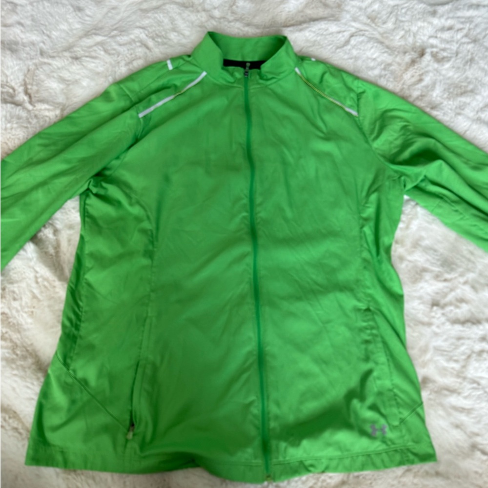 Green Under Armor running jacket